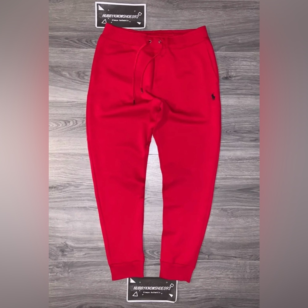 POLO RALPH LAUREN Men’s Red Double Knit Tech Jogger Pants Size M L